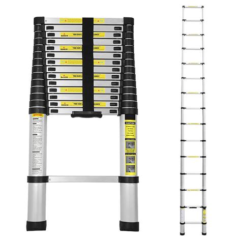 Échelle télescopique échelle extensible jusqu à 150 kg Escabeau stable