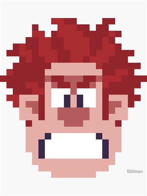 Wreck It Ralph Sticker For Sale By 8bitman Redbubble