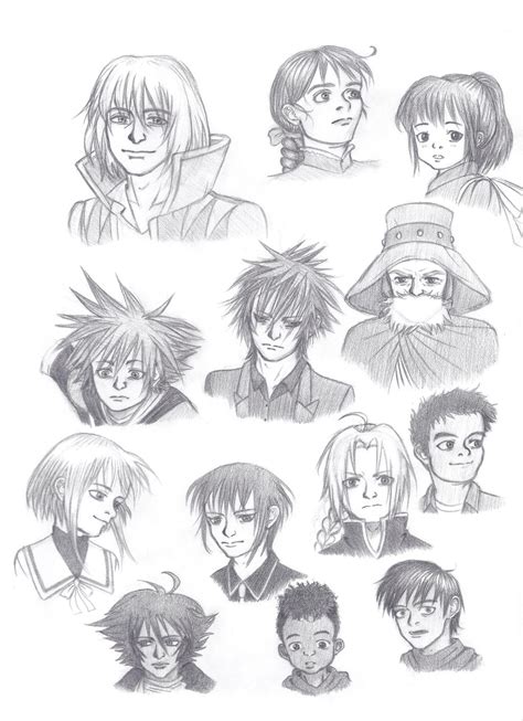 Anime Character Sketch Dump by ShenaniBOOM on DeviantArt