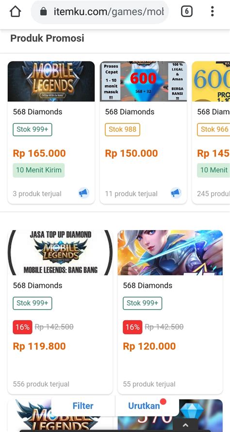 Tempat Dan Cara Top Up Diamond Mobile Legends Murah Buat Jualan