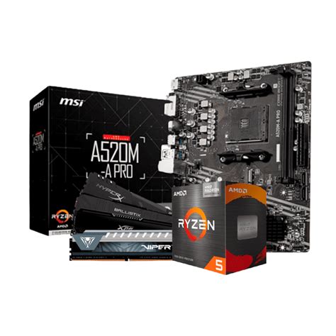 Kit Upgrade Amd Ryzen 5 5600g Placa Mãe Msi A520m A Pro Memoria Ram