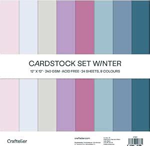 Amazon Craftelier Cardstock Set Winter Pack Of 24 Double