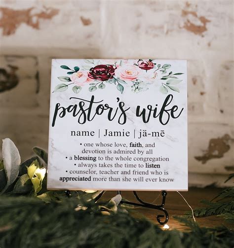 Pastor S Wife Appreciation Day Tile Plaque Gift And Stand Etsy