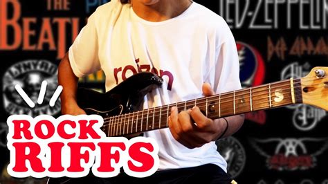 HISTORY OF ROCK GUITAR RIFFS YouTube