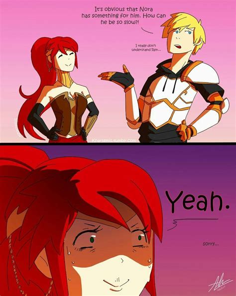 Rwby Comic Clueless Pyrrha Nikos Jaune Arc Arkos Jaune X Pyrrha Rwby Anime Rwby Funny