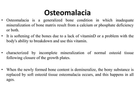 Osteomalacia Ppt