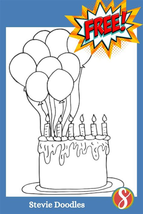 Free Balloon Coloring Pages — Stevie Doodles