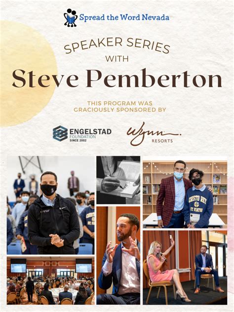 Speaker Series With Steve Pemberton Spread The Word Nevada