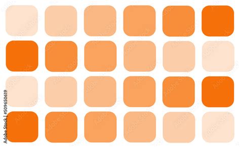 Squares With Rounded Corners Of Orange Color And Gradients In Shades Of