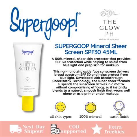 Authentic Supergoop Mineral Sheer Screen Spf30 45ml Lazada Ph