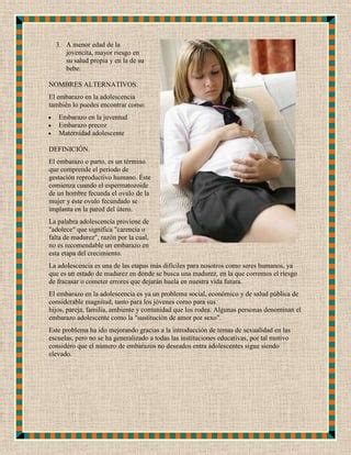 Embarazo En Adolescentes Pdf