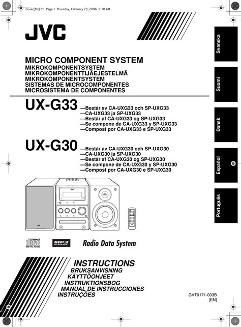 Jvc Ux G30en G33ux G30 User Manual G30en G33en Gvt0171 003b