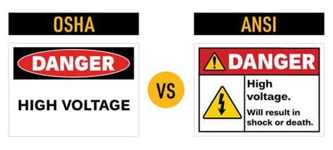 Safety Sign Standards Osha Vs Ansi 2022 09 25 Safetyhealth