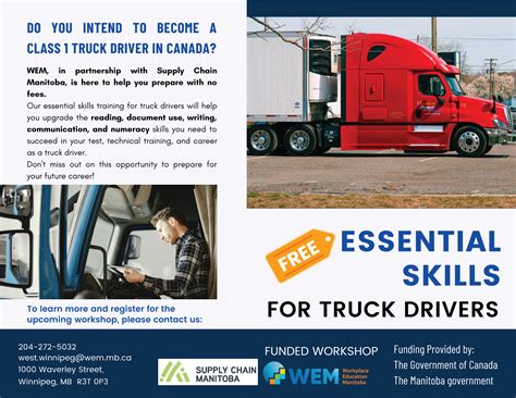 Essential Skills For Truck Drivers Workplace Education Manitoba