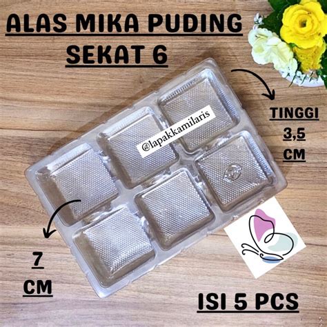 Jual Mika Alas Tatakan Pudding Mini Kotak Sekat Isi Pcs Pudding Atau