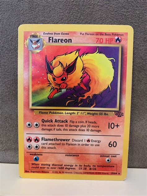 19 64 Flareon Flamara Rare ENG Pokemon Jungle Kaufen Auf Ricardo