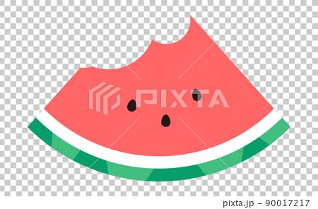 Illustration Of A Half Eaten Watermelon Stock Illustration