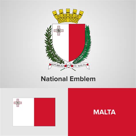 Malta National Emblem Map And Flag 343397 Vector Art At Vecteezy