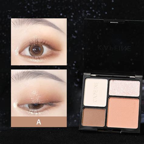 Warna Matte Eye Shadow Mutiara Kilau Punk Eye Shadow Piring Bayangan