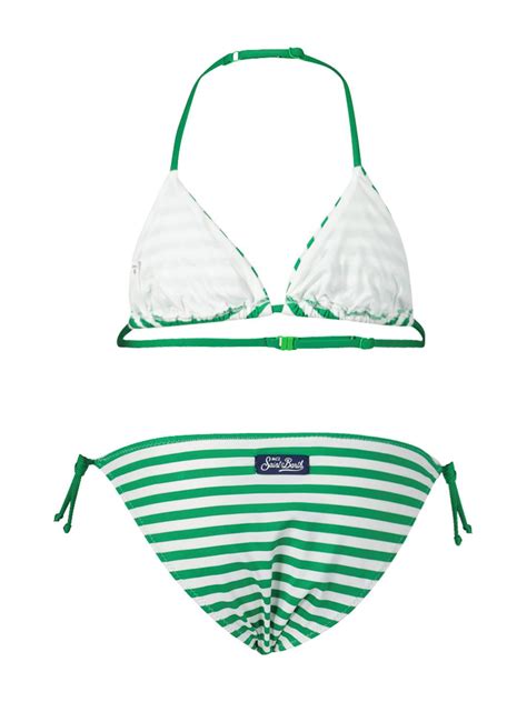 MC SAINT BARTH Bikini Green For Girls NICKIS
