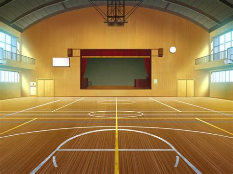 Anime Landscape School Basketball Court