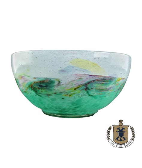 Ocean Odyssey Monart S Swirling Green And Blue Bowl Captures Seafoam Dreams