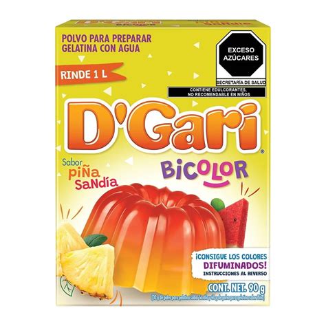 Polvo Para Preparar Gelatina Dgari De Agua Sabor Pi A Y Sand A G