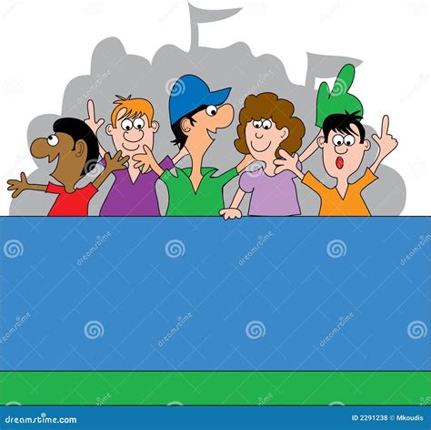 Baseball Fans In Stands Clipart