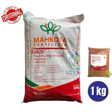 Jual Pupuk Kcl Mop Mahkota Kg Ori Kanada Repack Shopee Indonesia