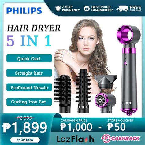 Philips In Multi Function Hair Dryer Set Instant Iron Dual