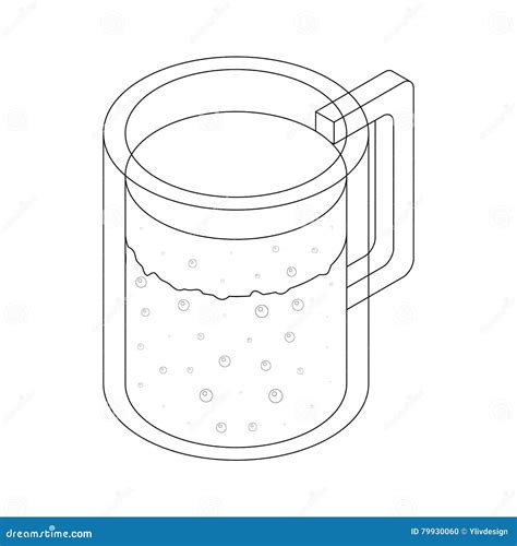 Carafe Icon Isometric 3d Style Stock Vector Illustration Of