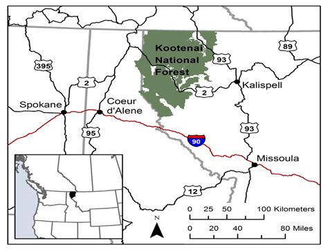 Location Of The Kootenai National Forest Download Scientific Diagram