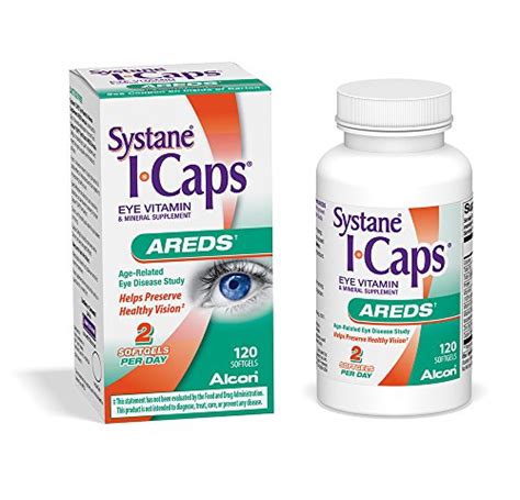 Systane Icaps Eye Vitamin Mineral Supplement Areds Formula