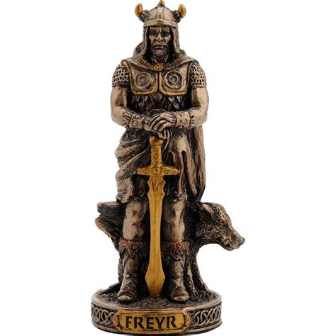 Bronze Freyr Norse God Statue