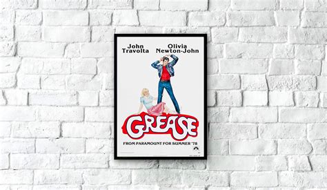 Grease Original Movie Poster 1978 Vintage Movie Poster Print - Etsy