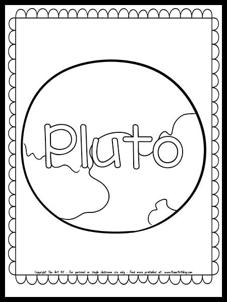 The Planet Pluto Coloring Pages