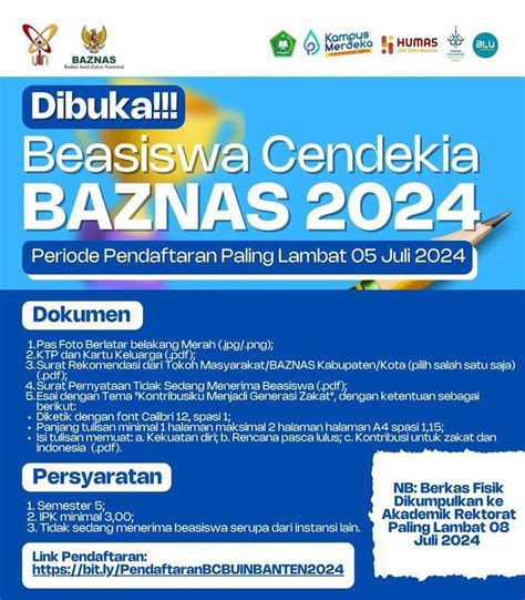 Mahasiswa Uin Smh Banten Semester Merapat Yuk Daftar Beasiswa