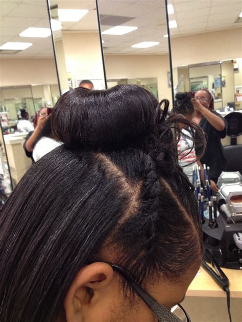 Bun And Twists Relaxed Hair Hair Beauty Beauty