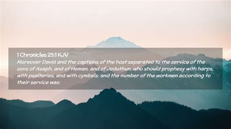 1 Chronicles 251 Kjv Desktop Wallpaper Moreover David And The