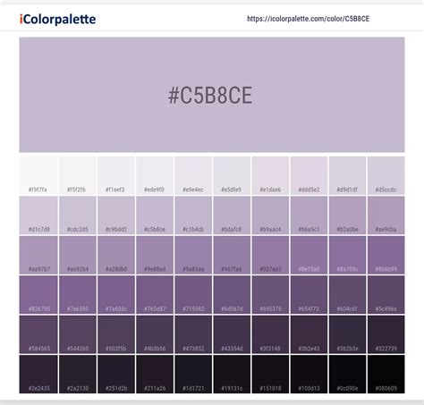 Pantone 665 U Color | Hex color Code #C5B8CE information | Hsl | Rgb ...