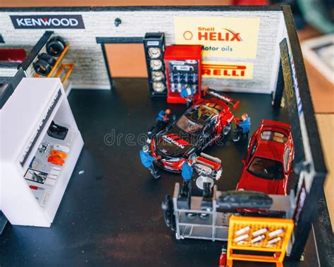 Custom Model Car Toyota Supra In A Workshop By Hot Wheels Hot Wheels Made In Malaysia Editorial