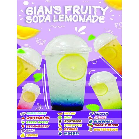 Gians Fruity Soda Lemonade Tarpaulin Shopee Philippines