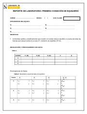 03 VIRTUAL REPORTE PRIMERA CONDICION DE EQUILIBRIO Docx REPORTE DE