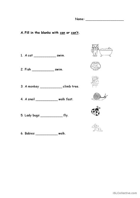 Can Or Cant English Esl Worksheets Pdf And Doc