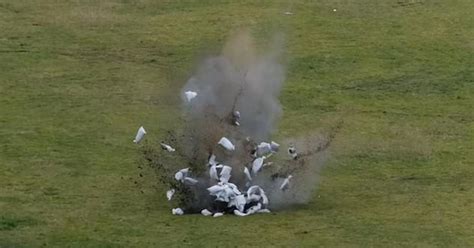 Watch Ww2 Bomb Explodes After It Was Found In A Park In Merseyside
