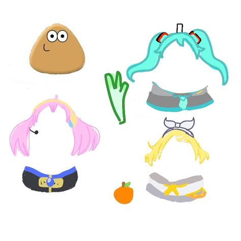 Pou Vocaloid Manualidades Pegatinas Bonitas Dibujos Para Imprimir