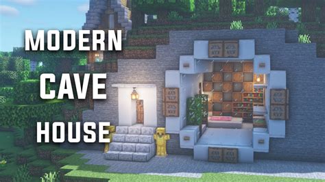 How To Build A Modern Cave House In Minecraft Youtube