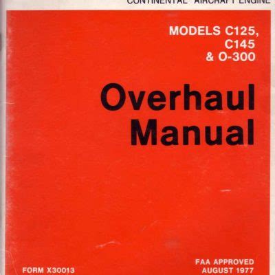 Continental GTSIO-520 Series Aircraft Engines Overhaul Manual X-30045A | eAircraftManuals.com