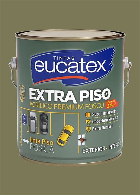 Tinta Acrílica Piso Eucatex Fosco 3 6L Concreto Tocco Tudo para