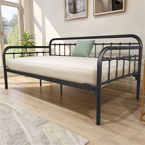 Metal Daybed Frame Heavy Duty Metal Slats Sofa Bed Platform Mattress ...